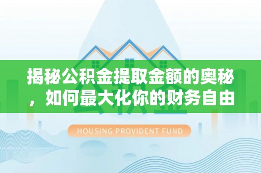 青川揭秘公积金提取金额的奥秘，如何最大化你的财务自由