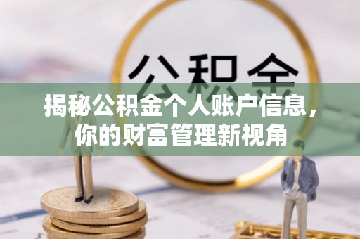 青川揭秘公积金个人账户信息，你的财富管理新视角
